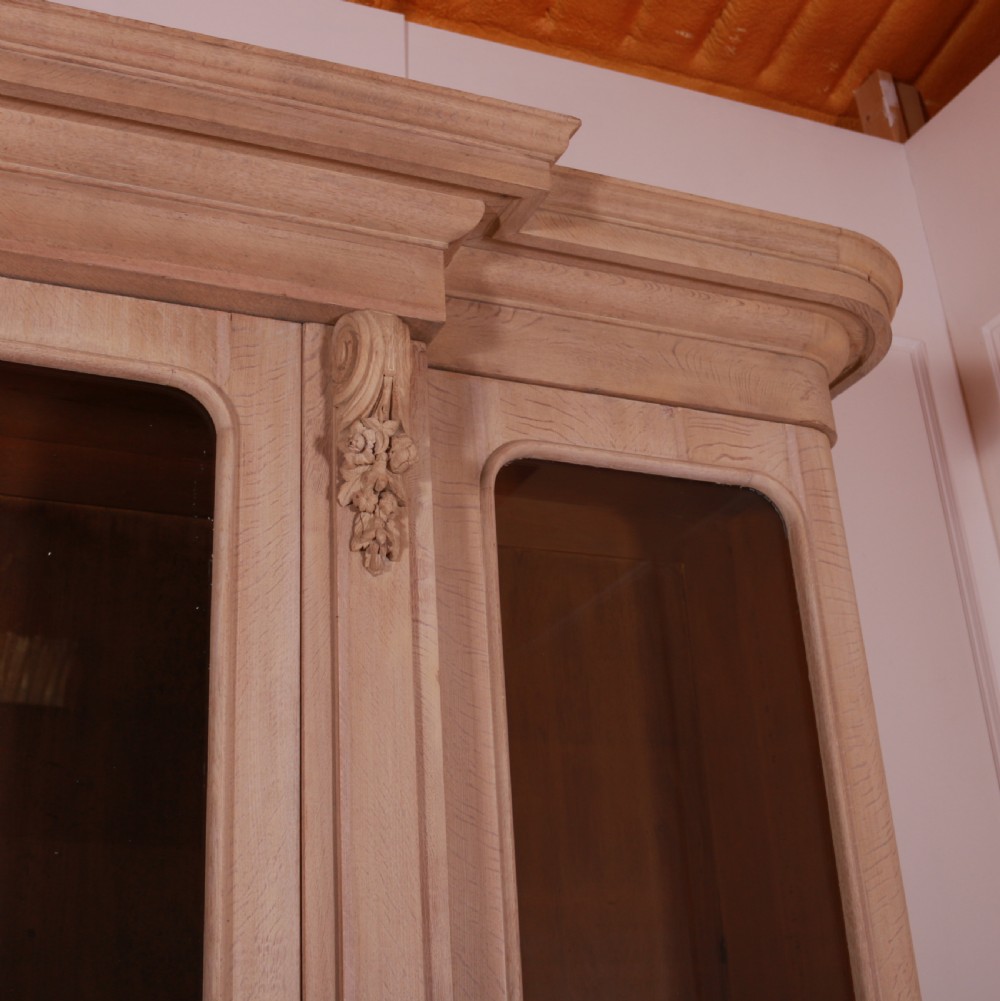 English Bleached Oak Bookcase View V
