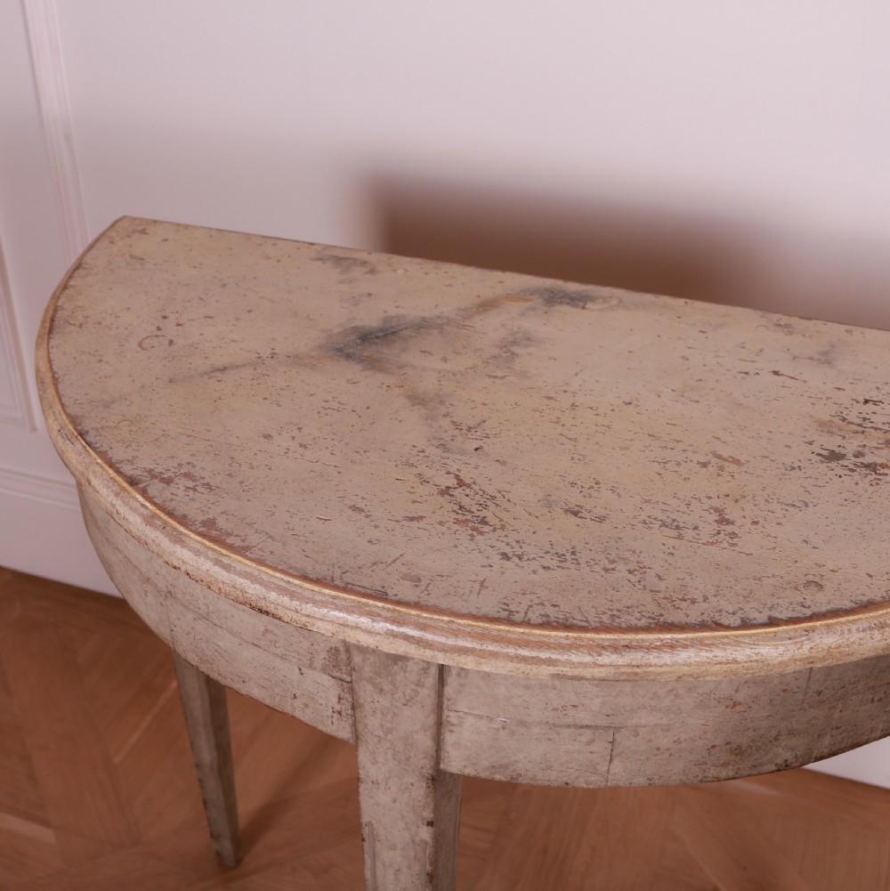 Pair of Swedish Demi Lune Console Tables View VI