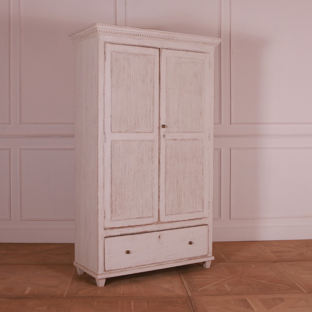 Danish Painted Pine Linen Cupboard