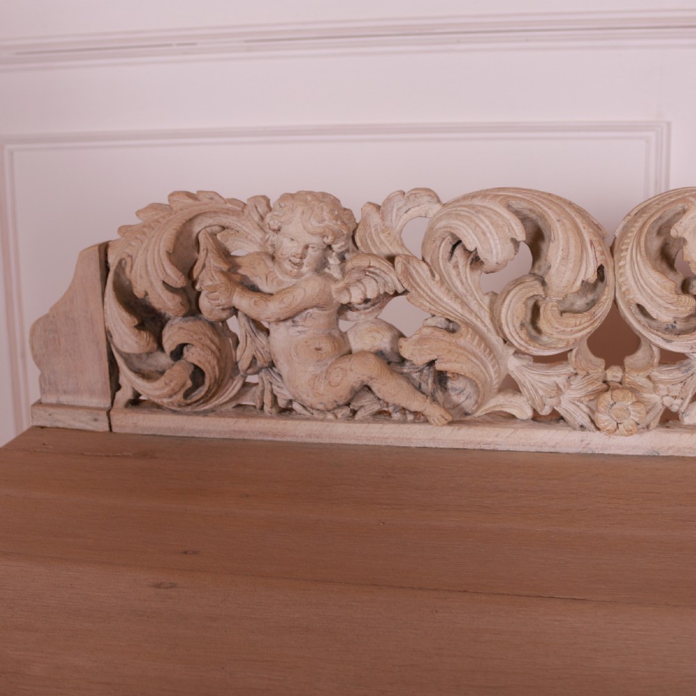 Bleached Oak Carved Side Table View X