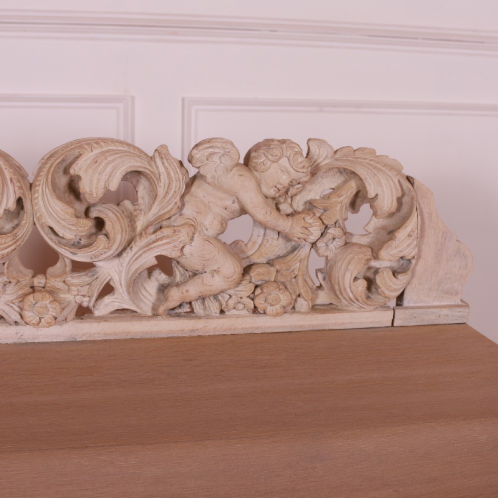 Bleached Oak Carved Side Table View XI