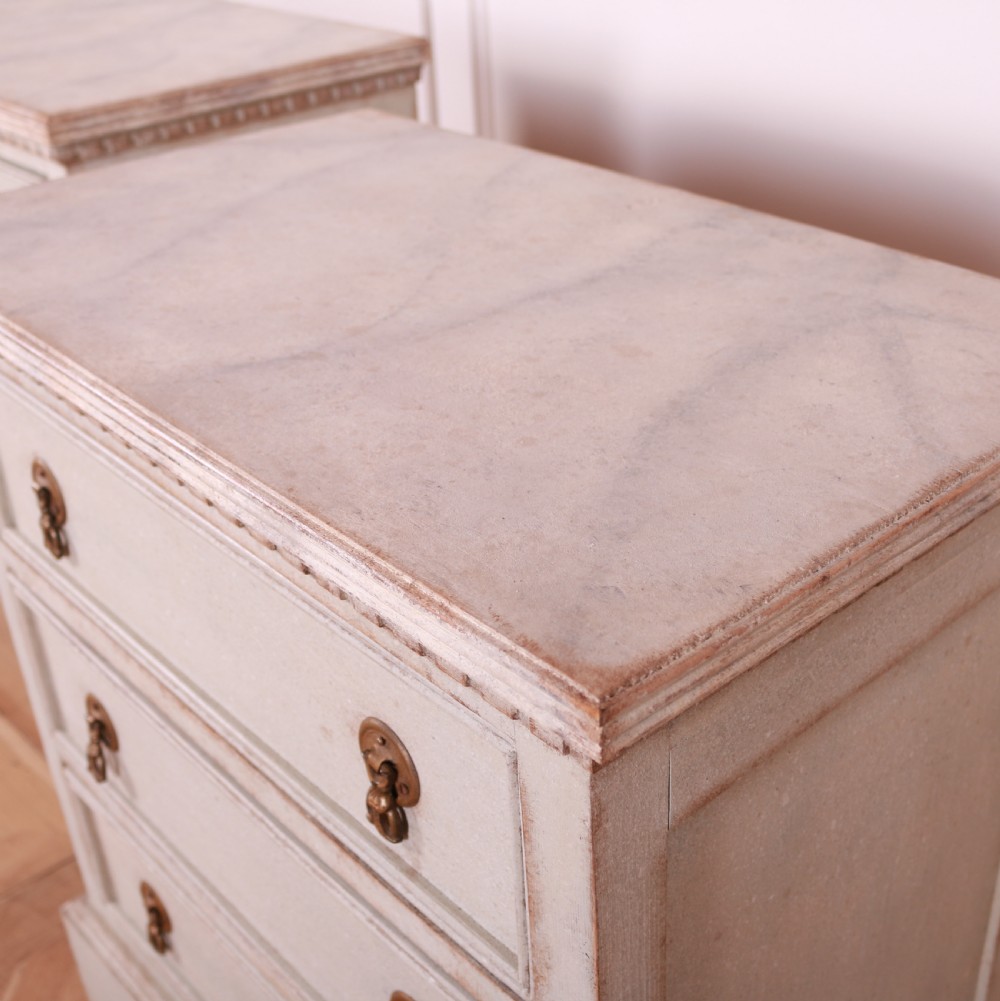 Pair of Painted Bedside Chest of Drawers View VII