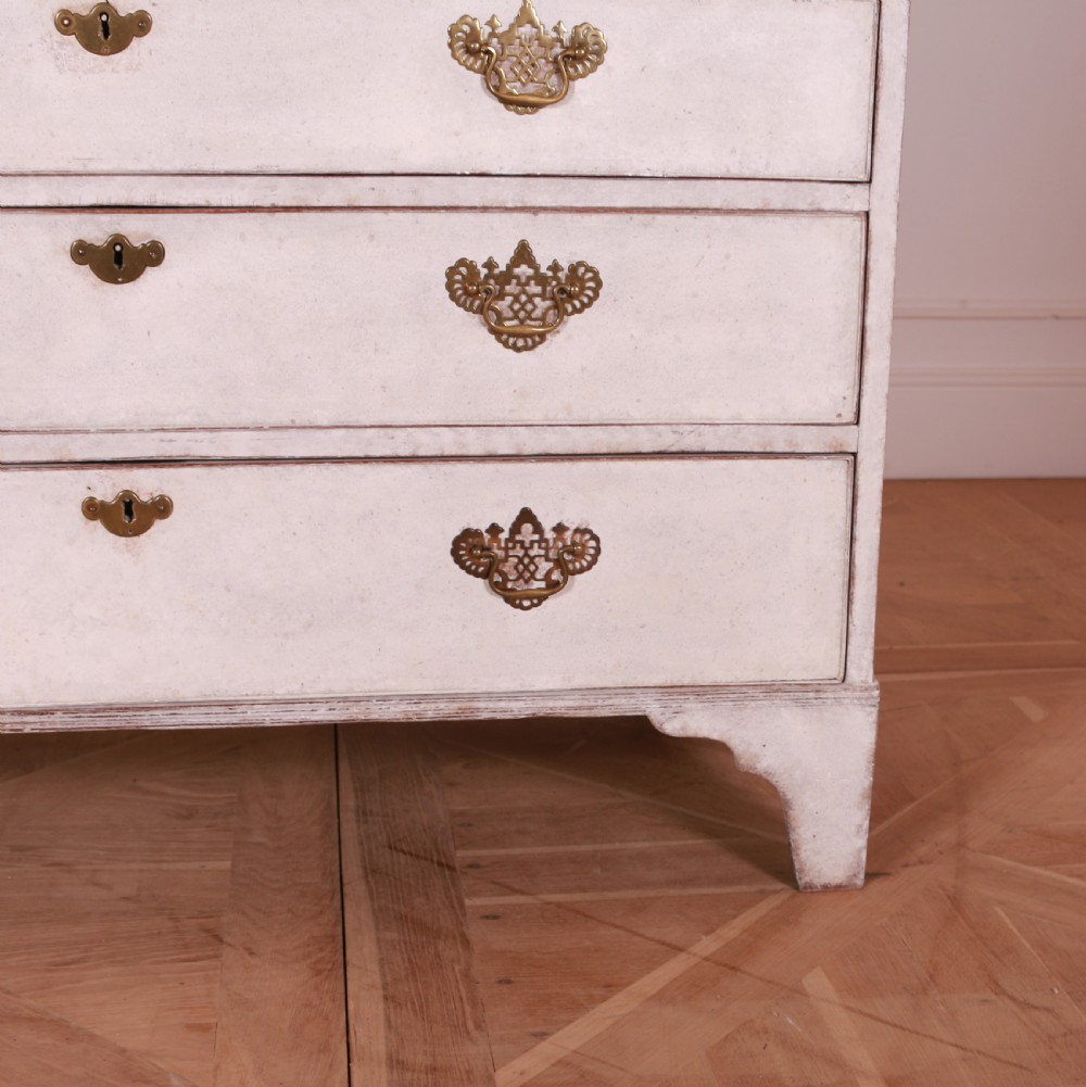 18th Century English Painted Oak Bureau View VI