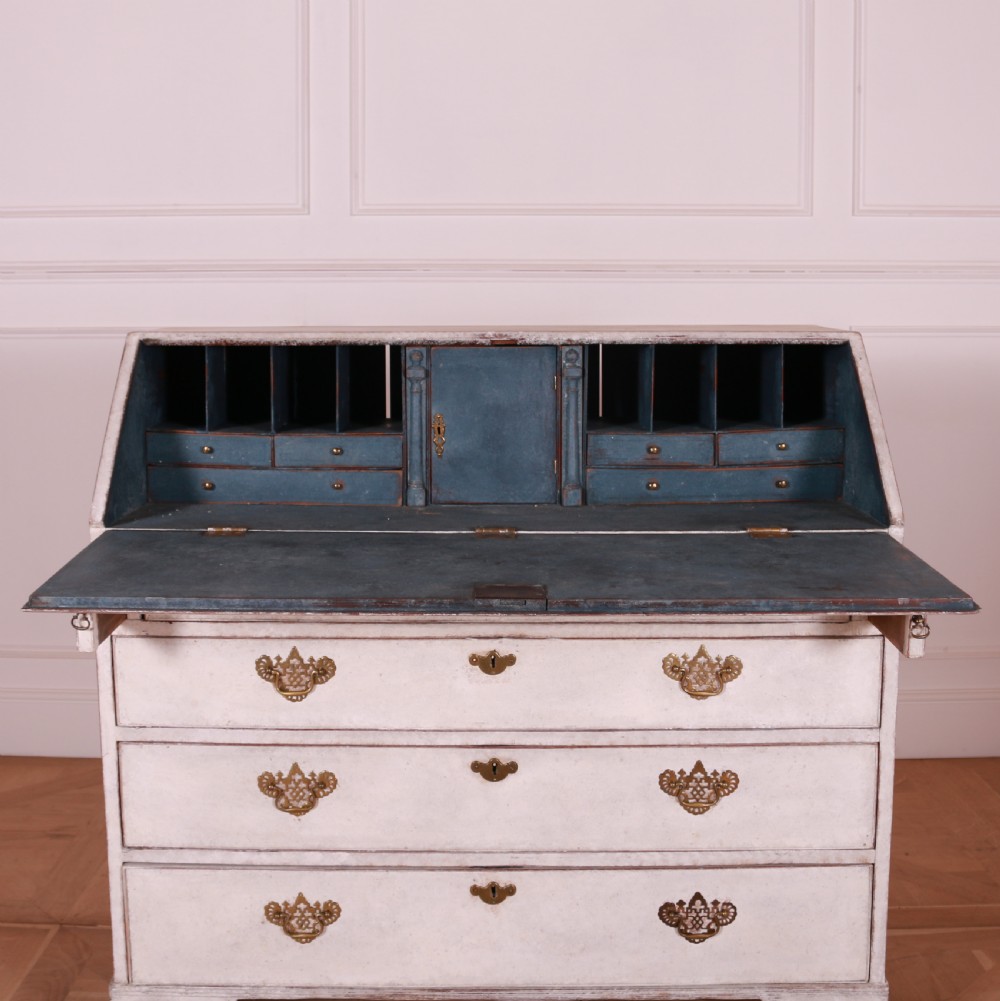 18th Century English Painted Oak Bureau View VII