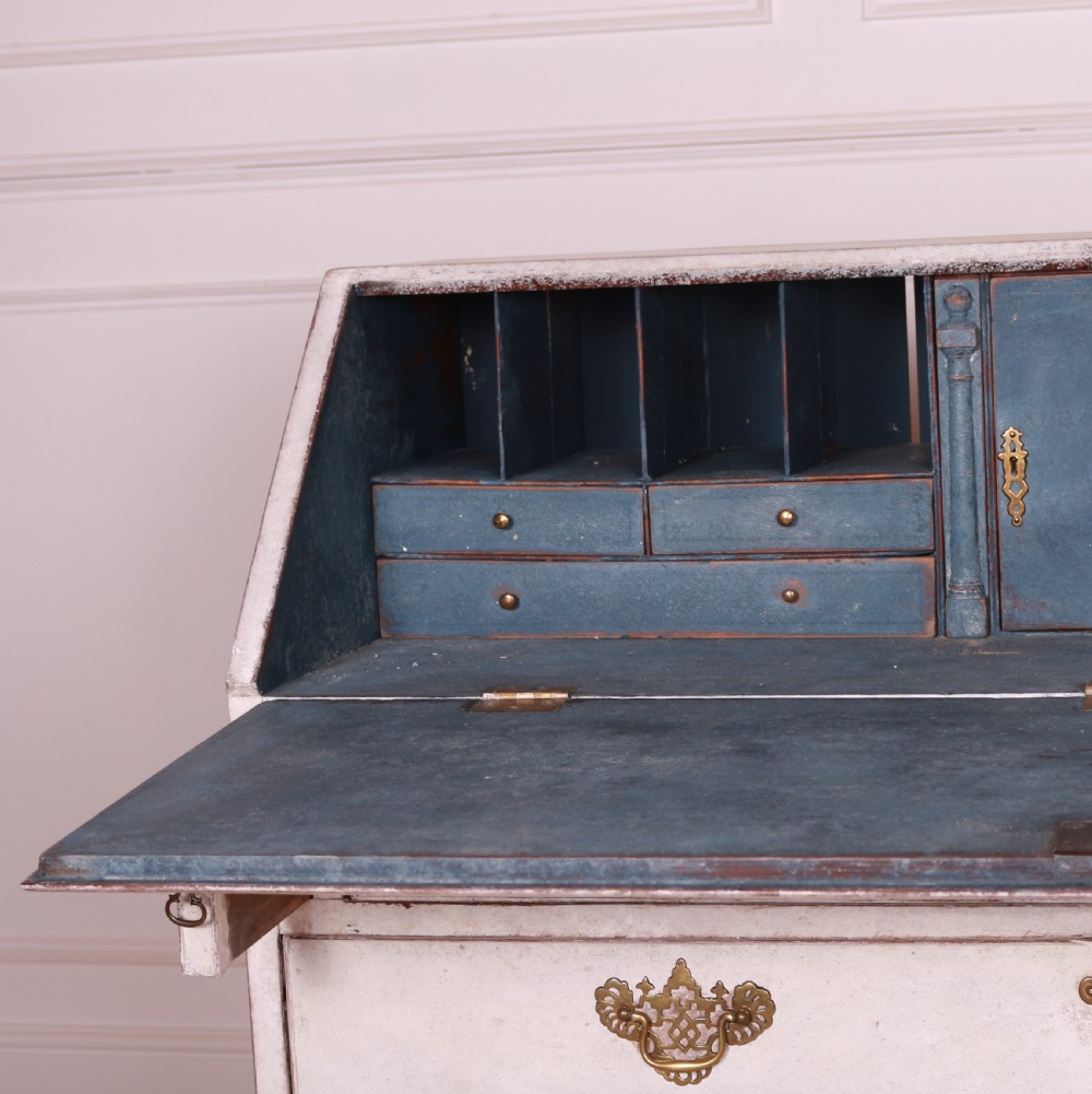 18th Century English Painted Oak Bureau View VIII