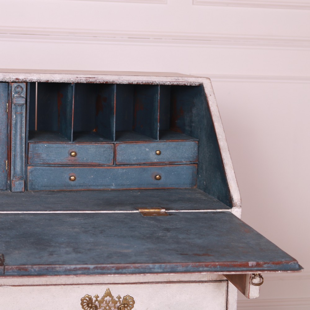 18th Century English Painted Oak Bureau View IX