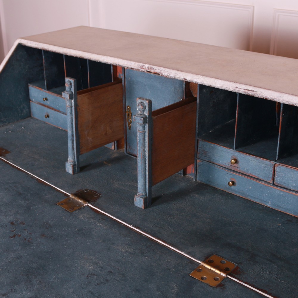 18th Century English Painted Oak Bureau View X