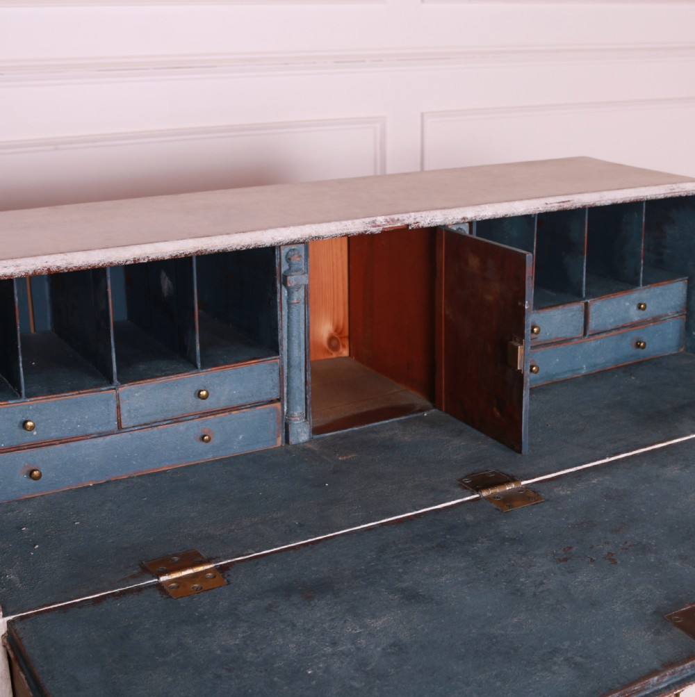 18th Century English Painted Oak Bureau View XI