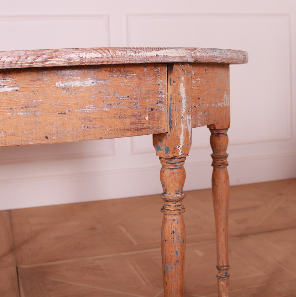Pair of Swedish Demi Lune Console Tables View V