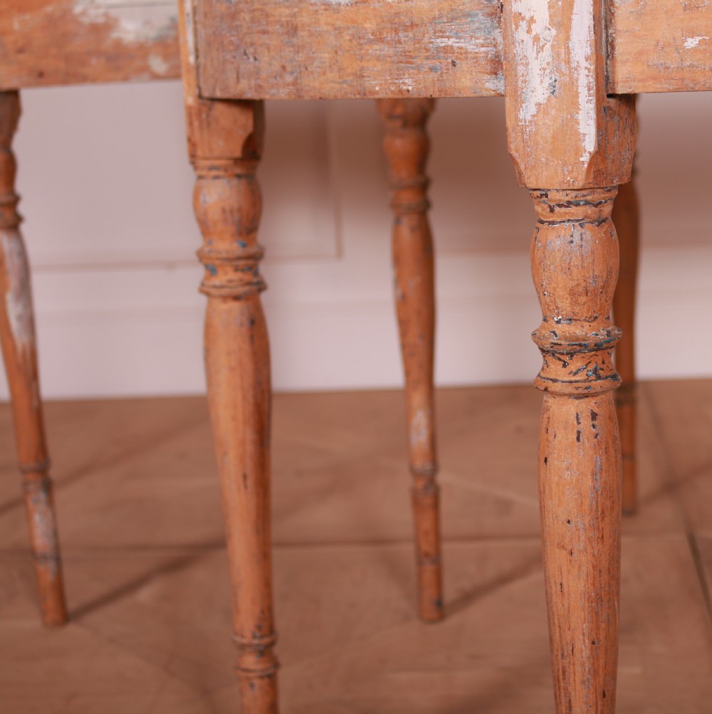 Pair of Swedish Demi Lune Console Tables View VI
