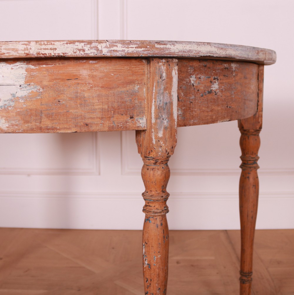 Pair of Swedish Demi Lune Console Tables View VII