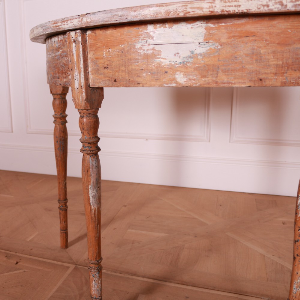 Pair of Swedish Demi Lune Console Tables View VIII