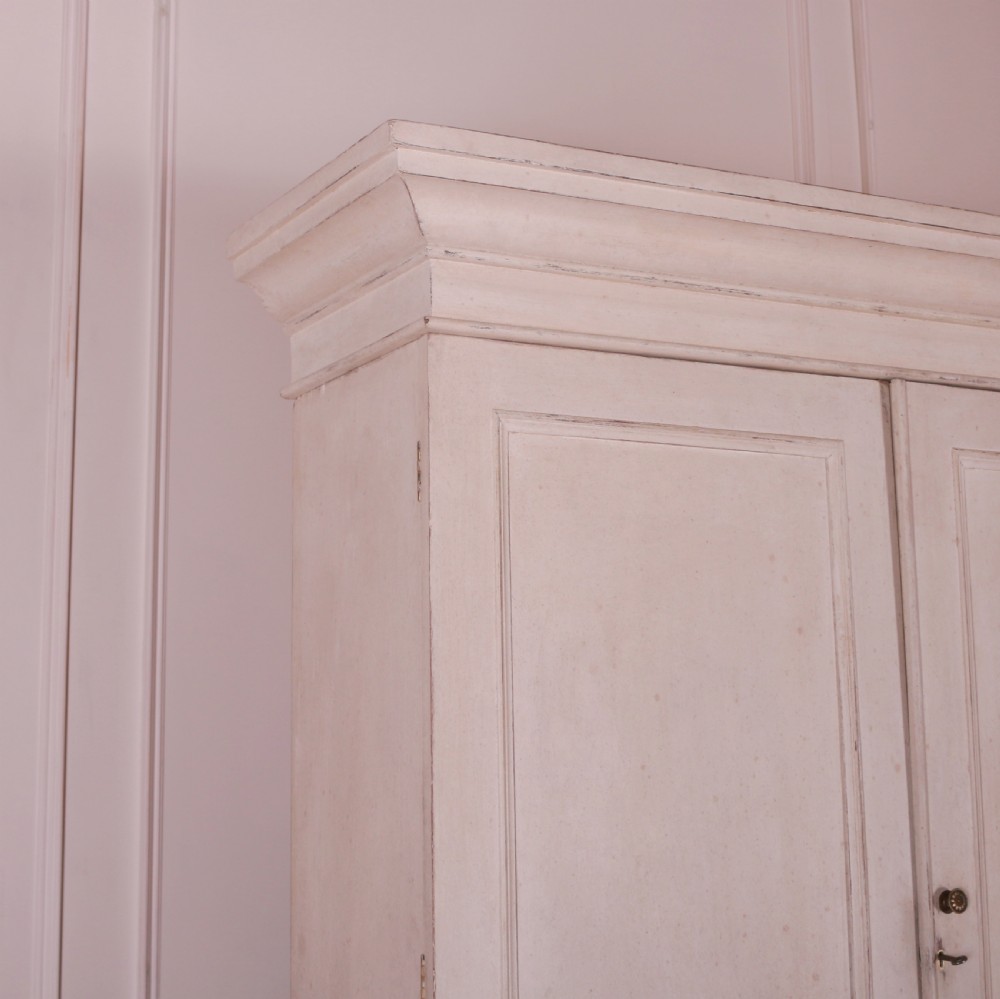 English Painted Pine Linen Cupboard View II