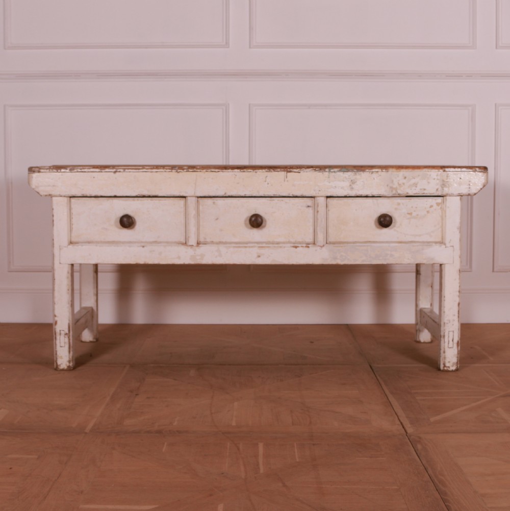 English Painted Pine Dresser Base