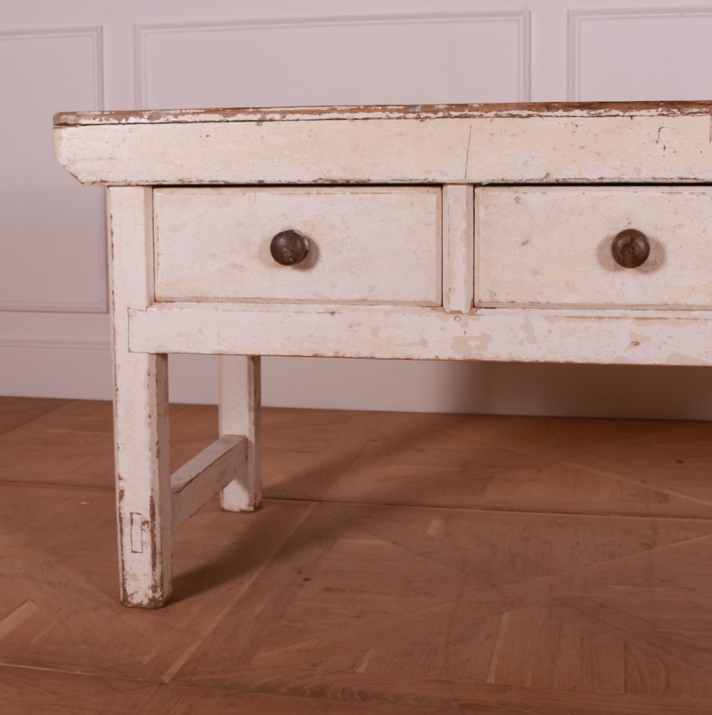 English Painted Pine Dresser Base View III