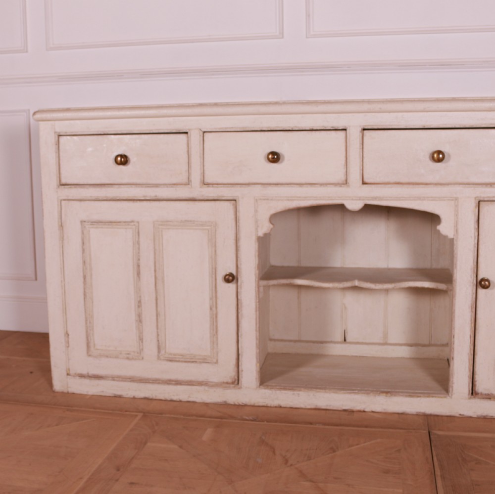 English Painted Pine Dresser Base View II