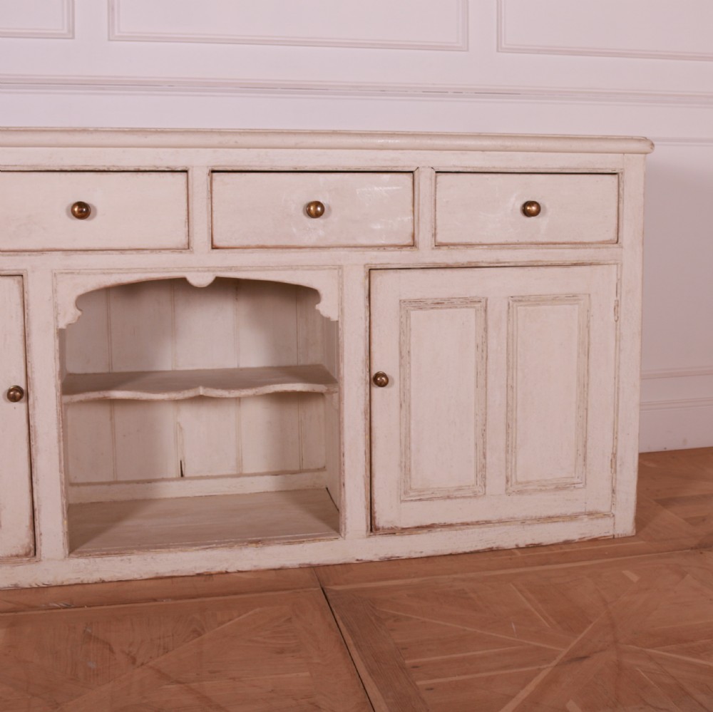 English Painted Pine Dresser Base View III