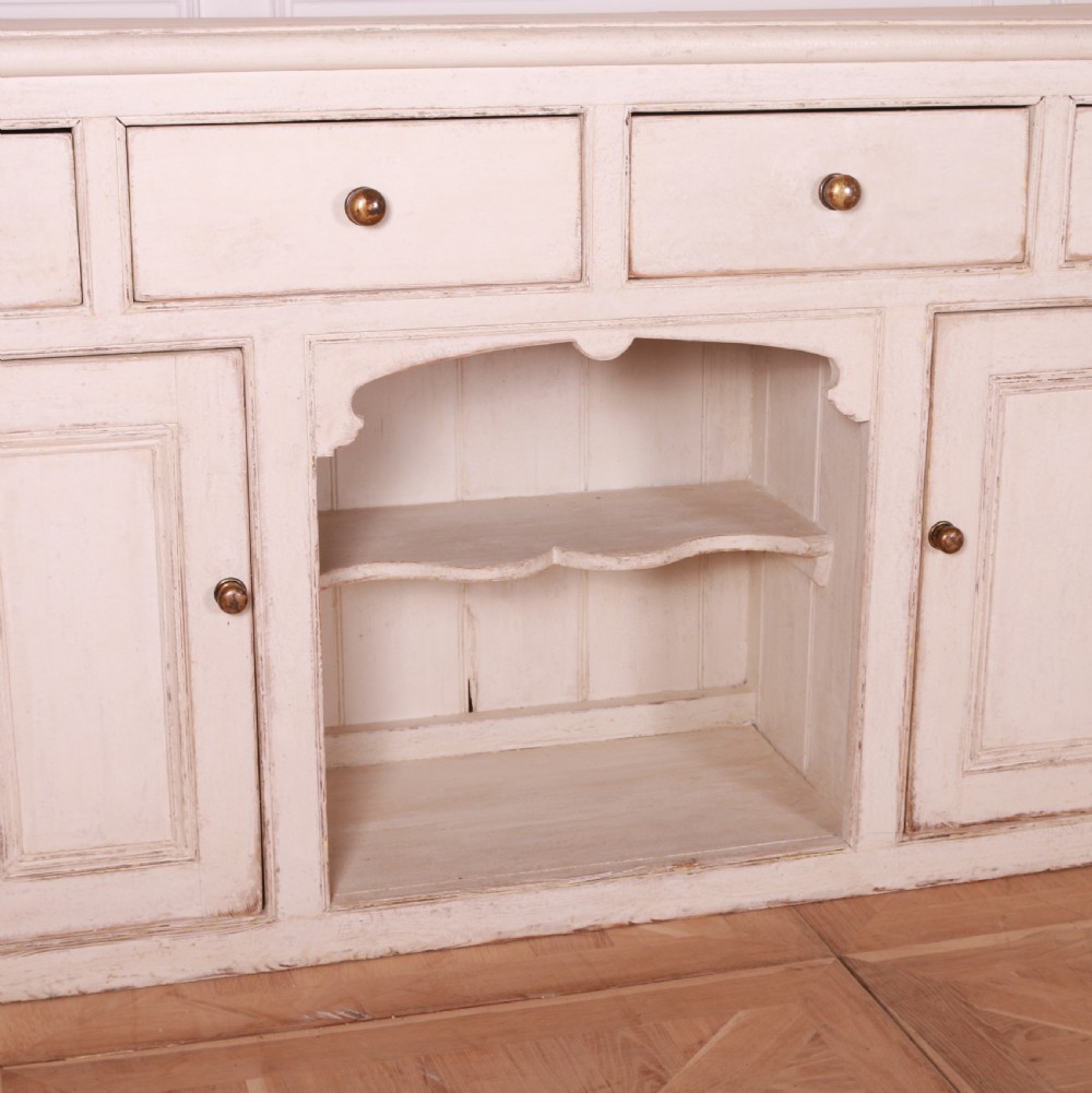 English Painted Pine Dresser Base View VII