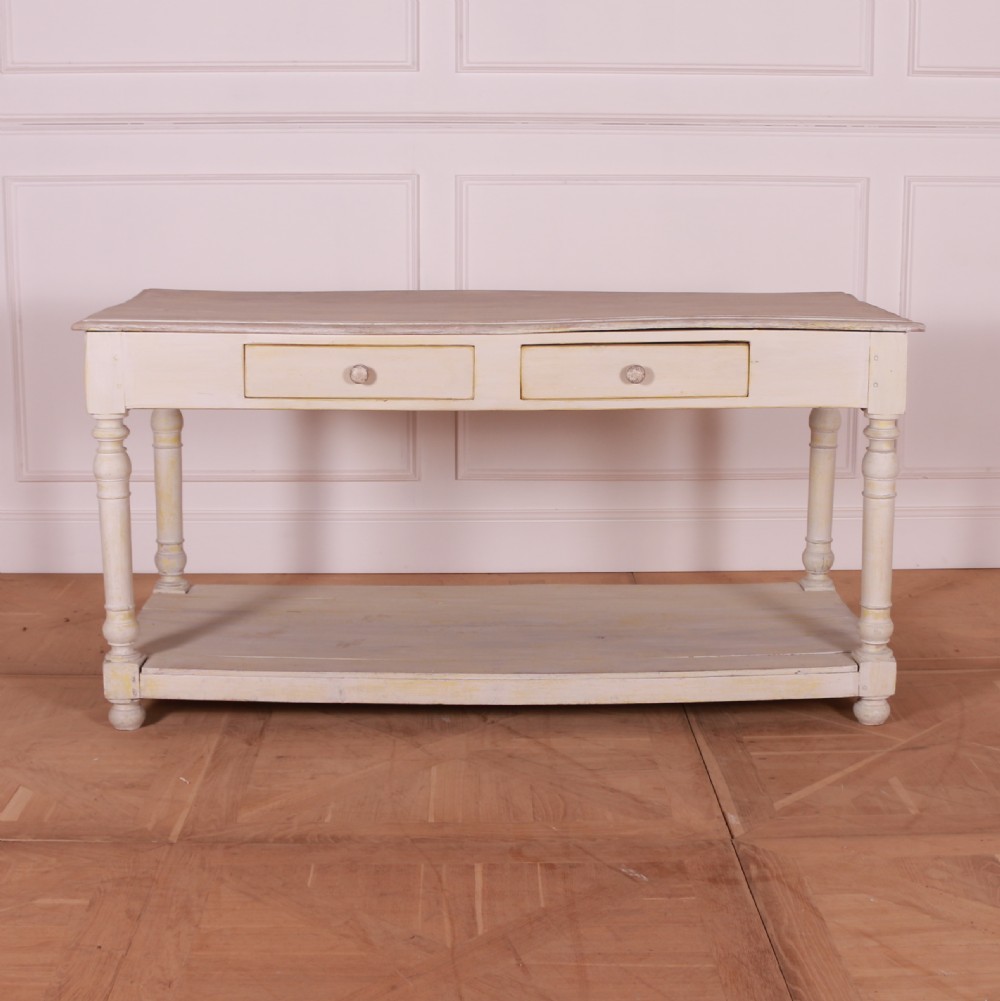 French Painted Oak Drapers Table