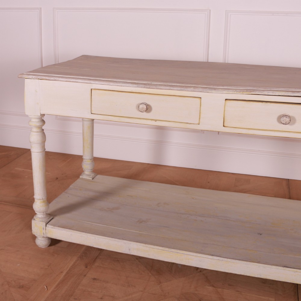 French Painted Oak Drapers Table View III