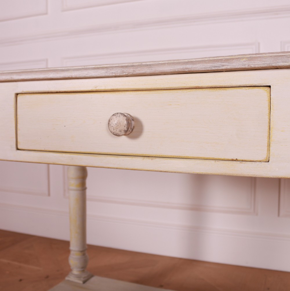 French Painted Oak Drapers Table View IV