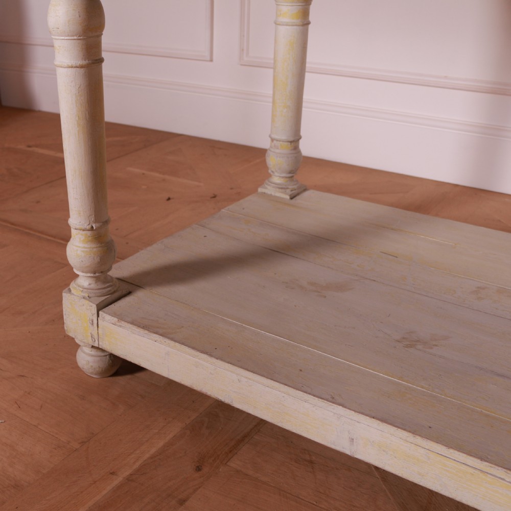 French Painted Oak Drapers Table View V