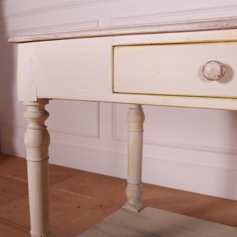 French Painted Oak Drapers Table View VI