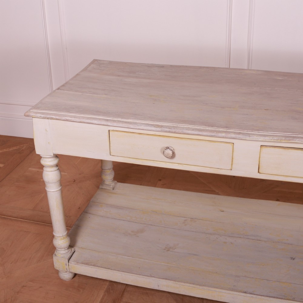 French Painted Oak Drapers Table View VII