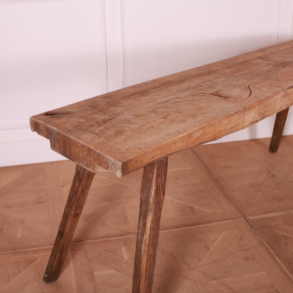 French Sycamore and Elm Trestle Table View II