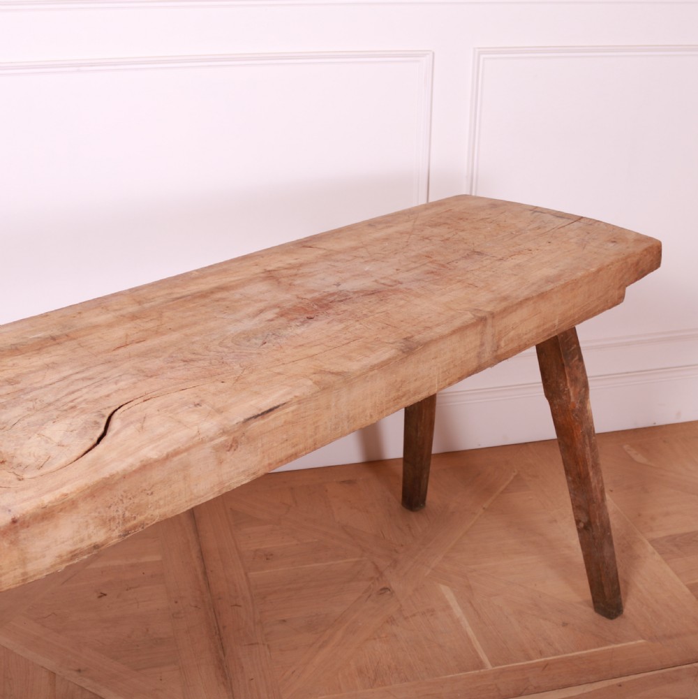 French Sycamore and Elm Trestle Table View III