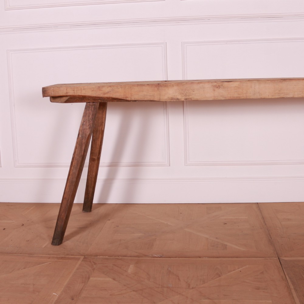 French Sycamore and Elm Trestle Table View IV