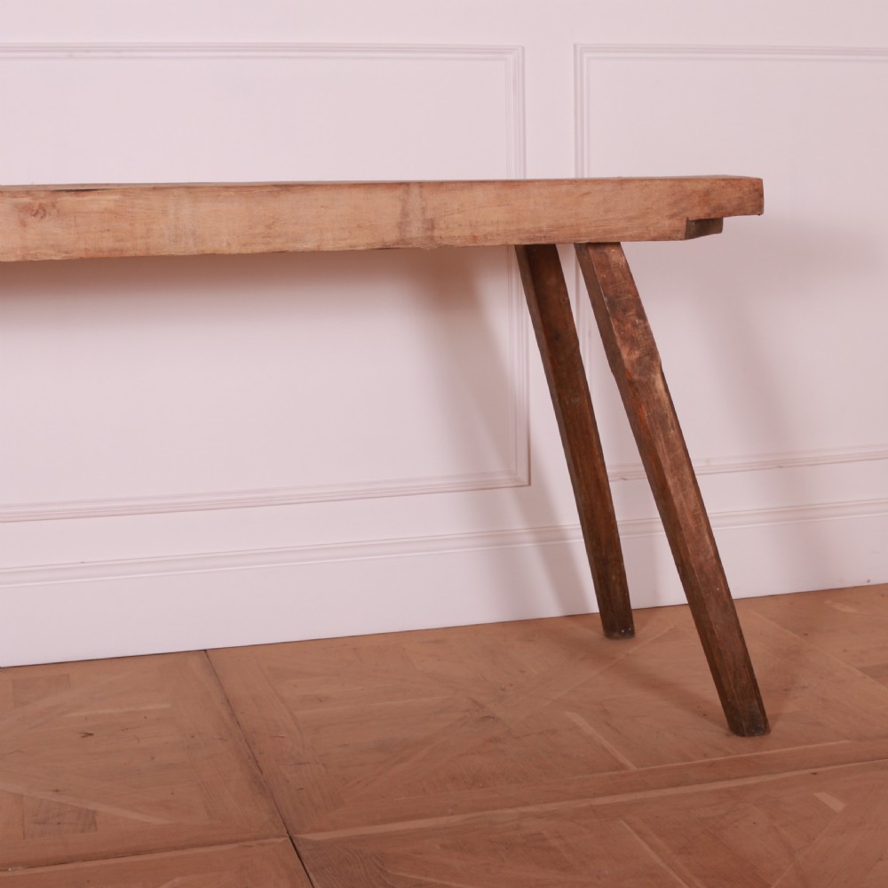 French Sycamore and Elm Trestle Table View V