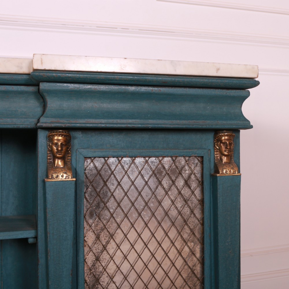 English Marble Top Side Cabinet View IV