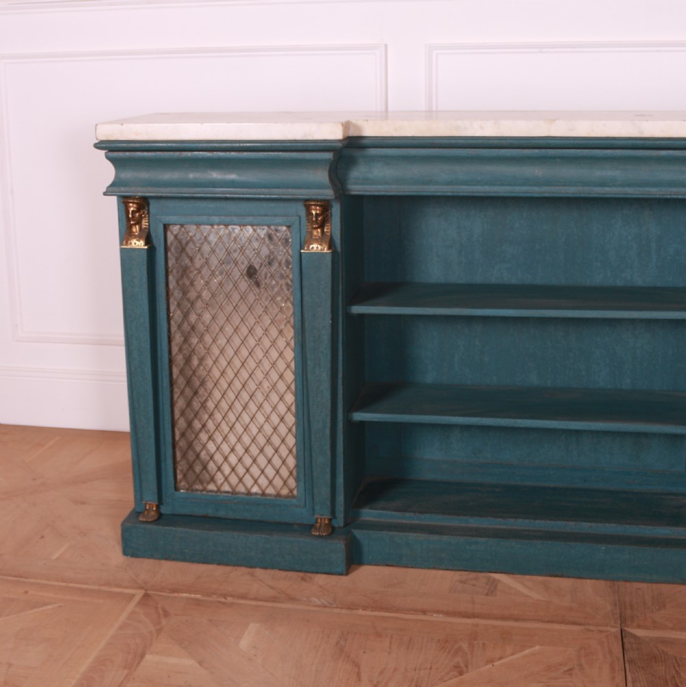 English Marble Top Side Cabinet View V