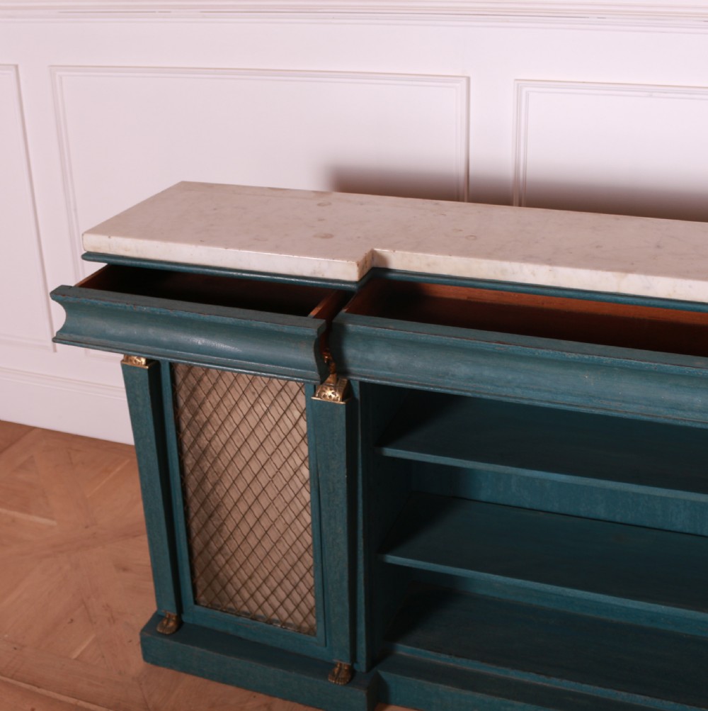 English Marble Top Side Cabinet View VIII