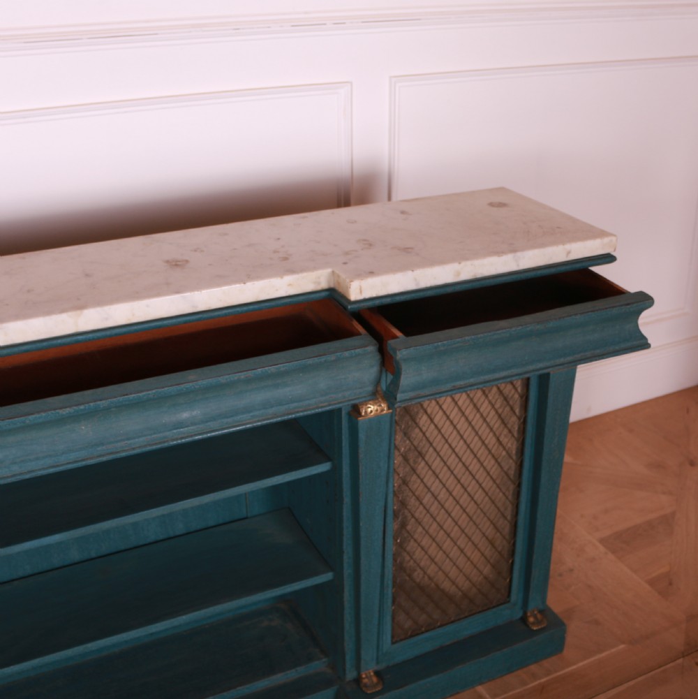 English Marble Top Side Cabinet View IX