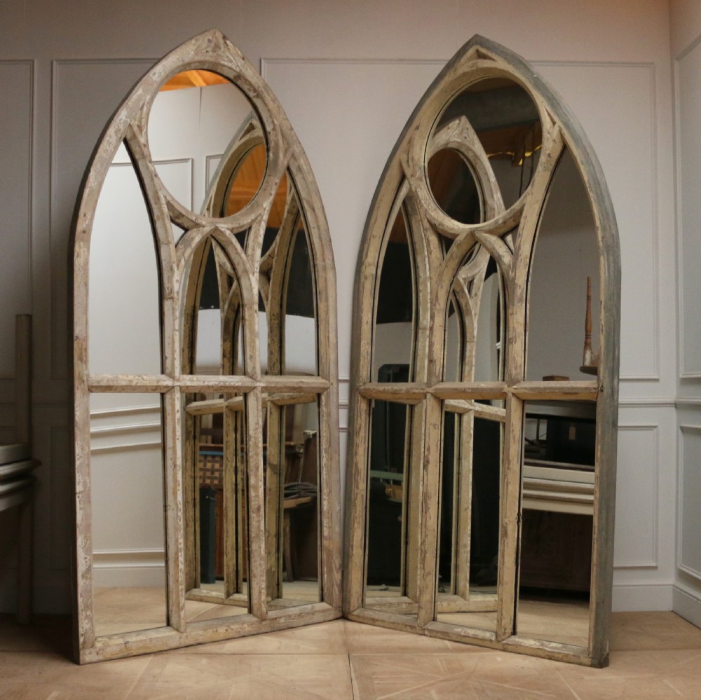 Huge Gothic Arched Window Mirrors View II