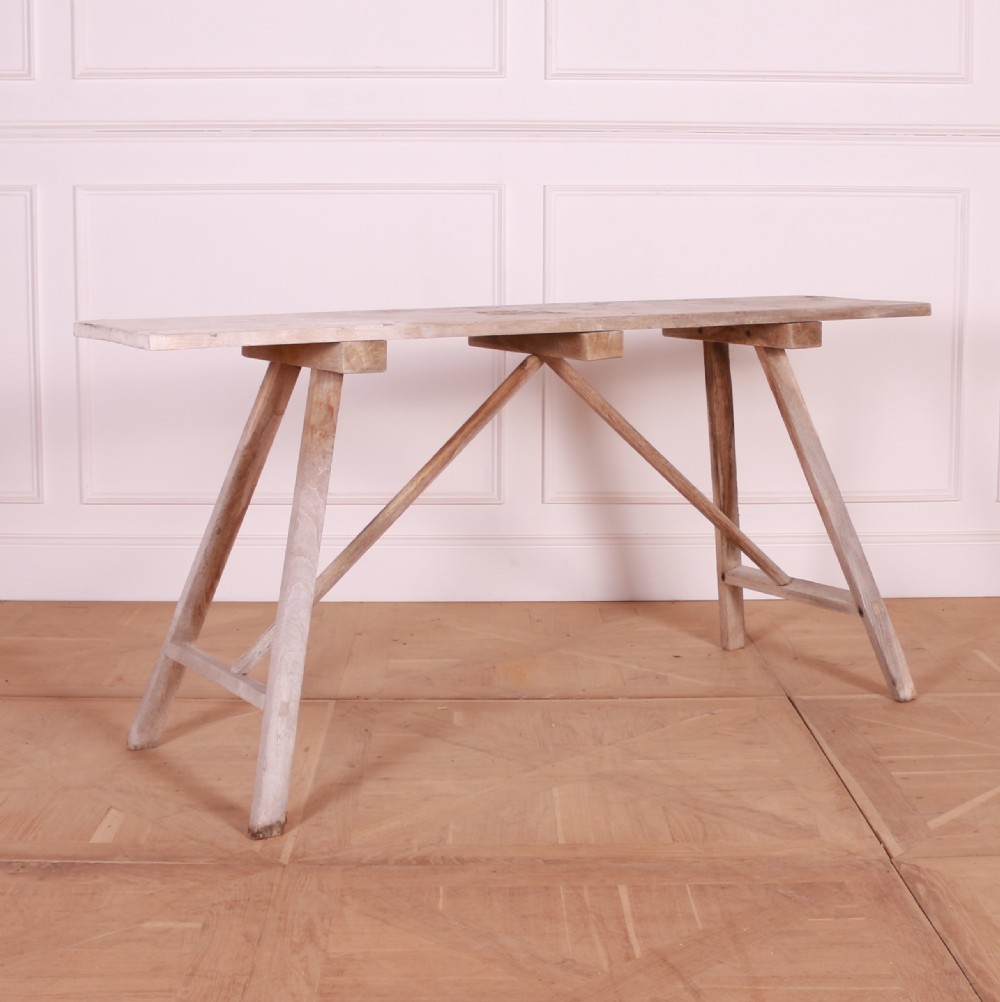 French Beech Trestle Table