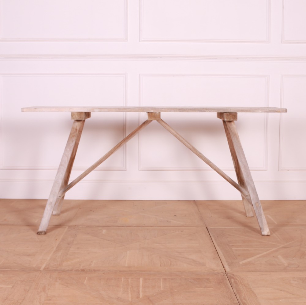 French Beech Trestle Table View V