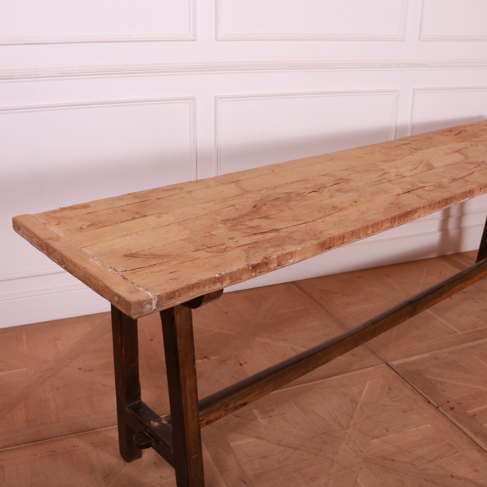 English Pine Trestle Table View V