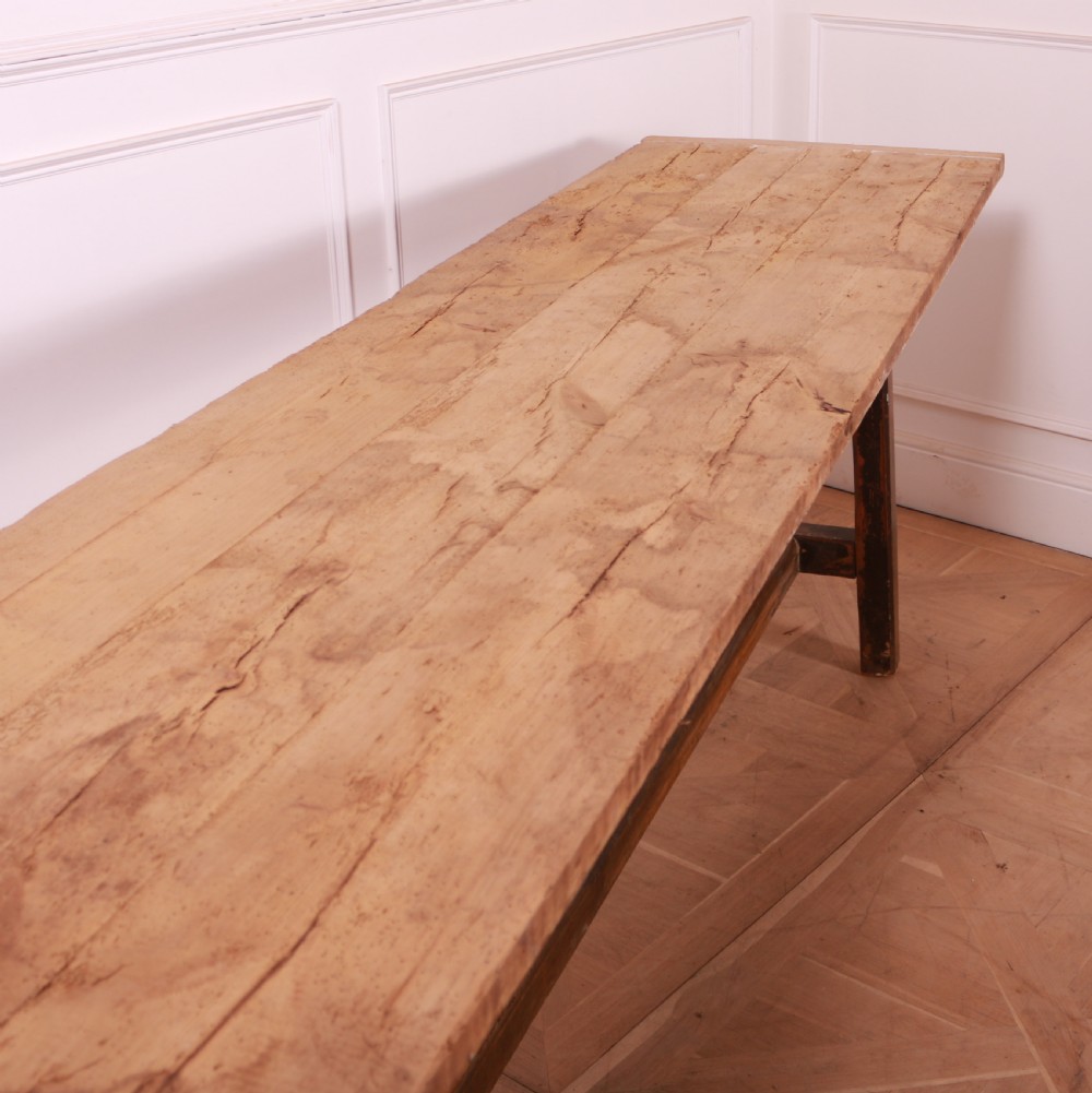 English Pine Trestle Table View VI