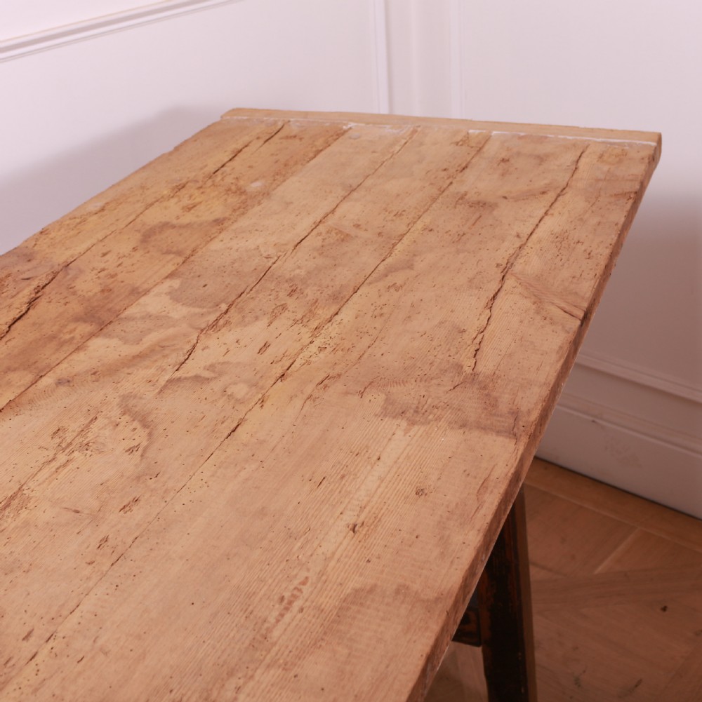 English Pine Trestle Table View VII