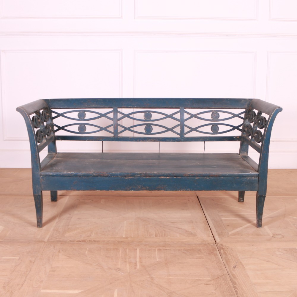 Small Swedish Painted Bench View II