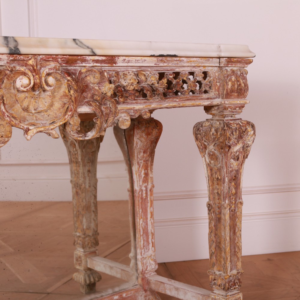 Swedish Marble Top Console Table View V