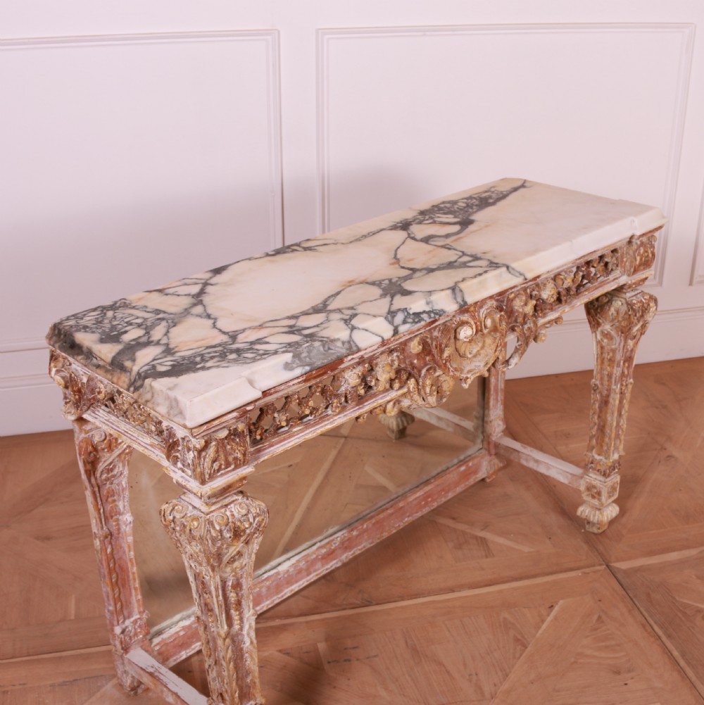 Swedish Marble Top Console Table View VIII