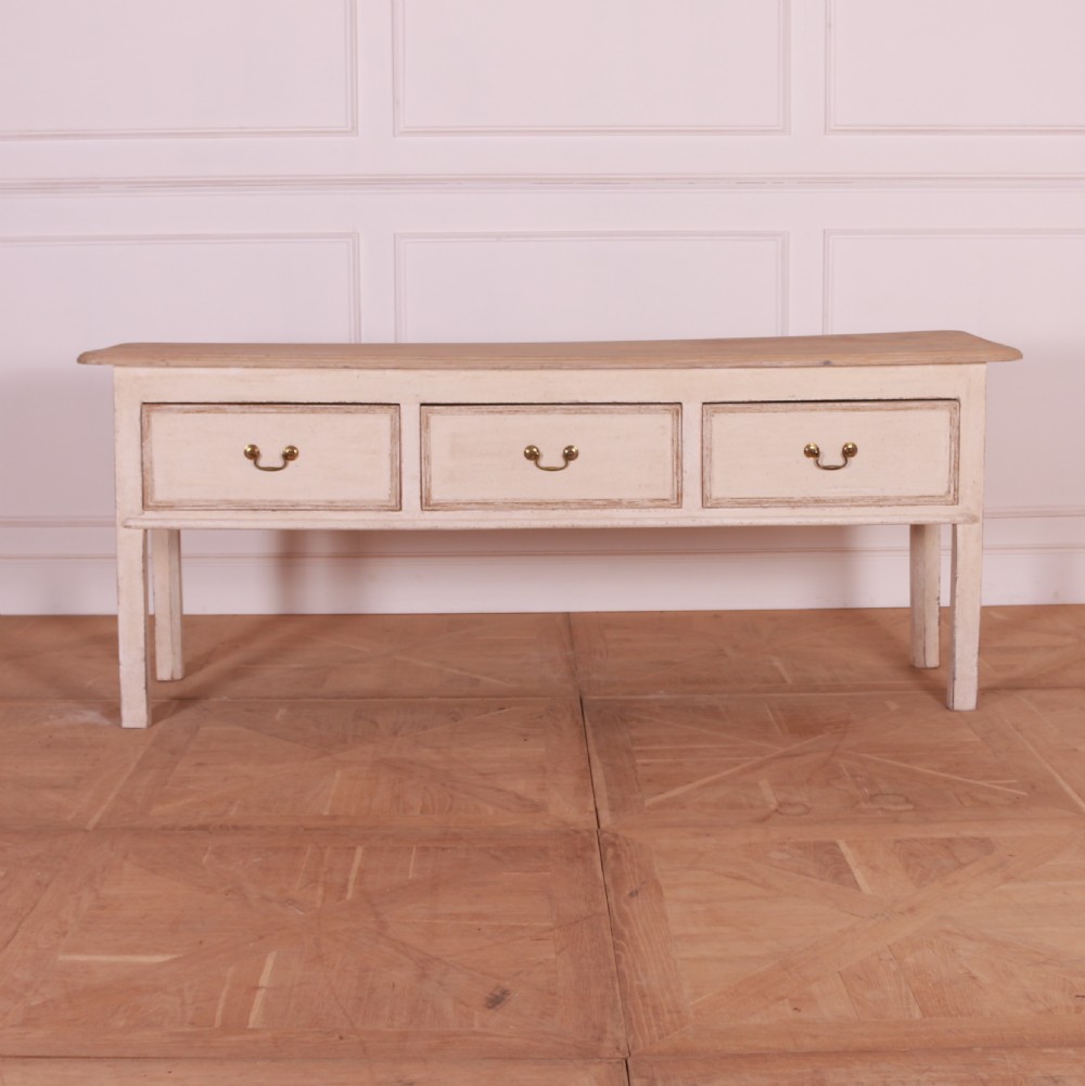 English Painted Pine Dresser Base View III