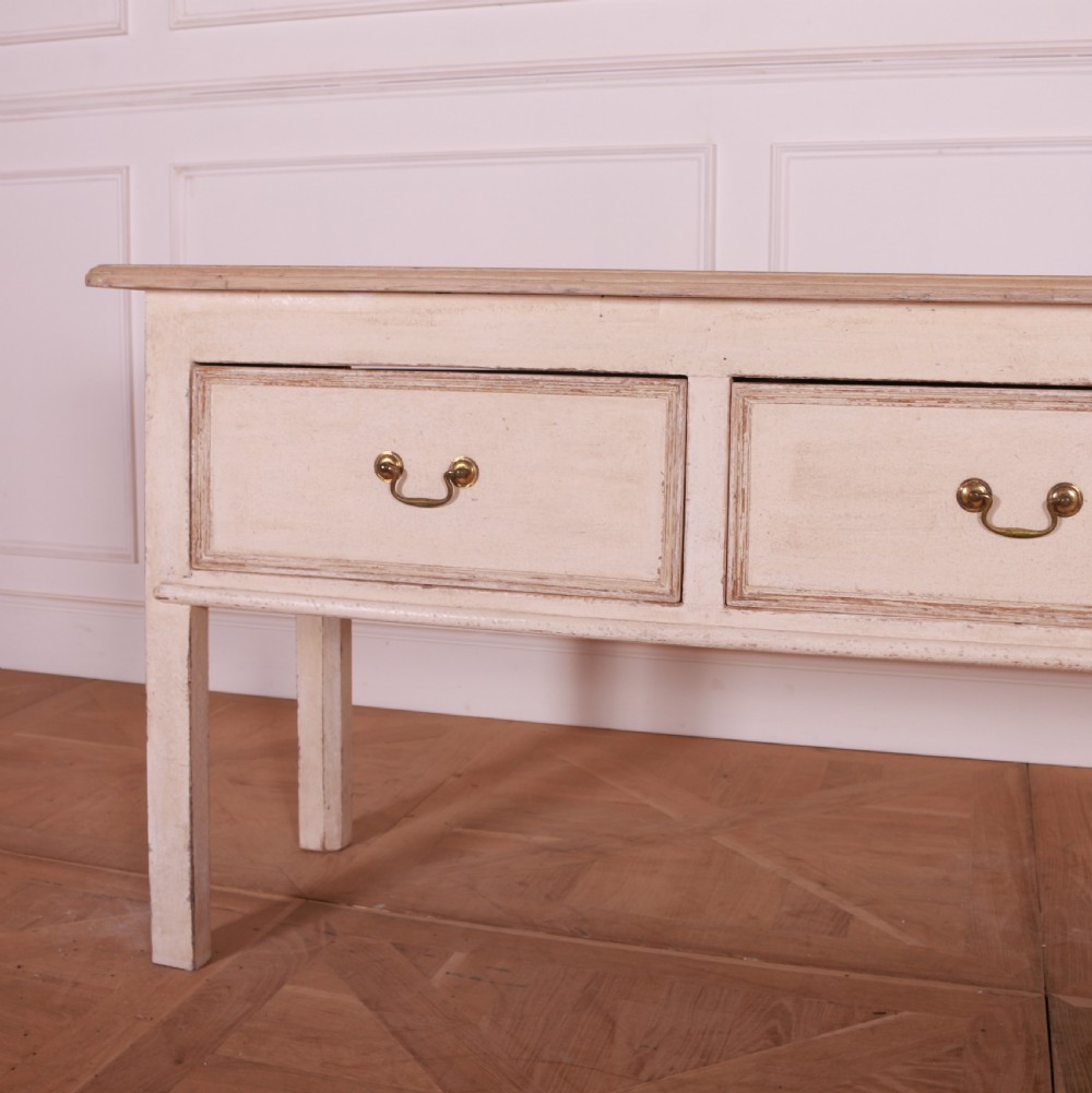 English Painted Pine Dresser Base View IV