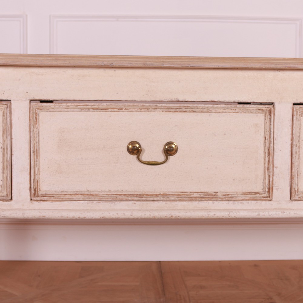 English Painted Pine Dresser Base View V