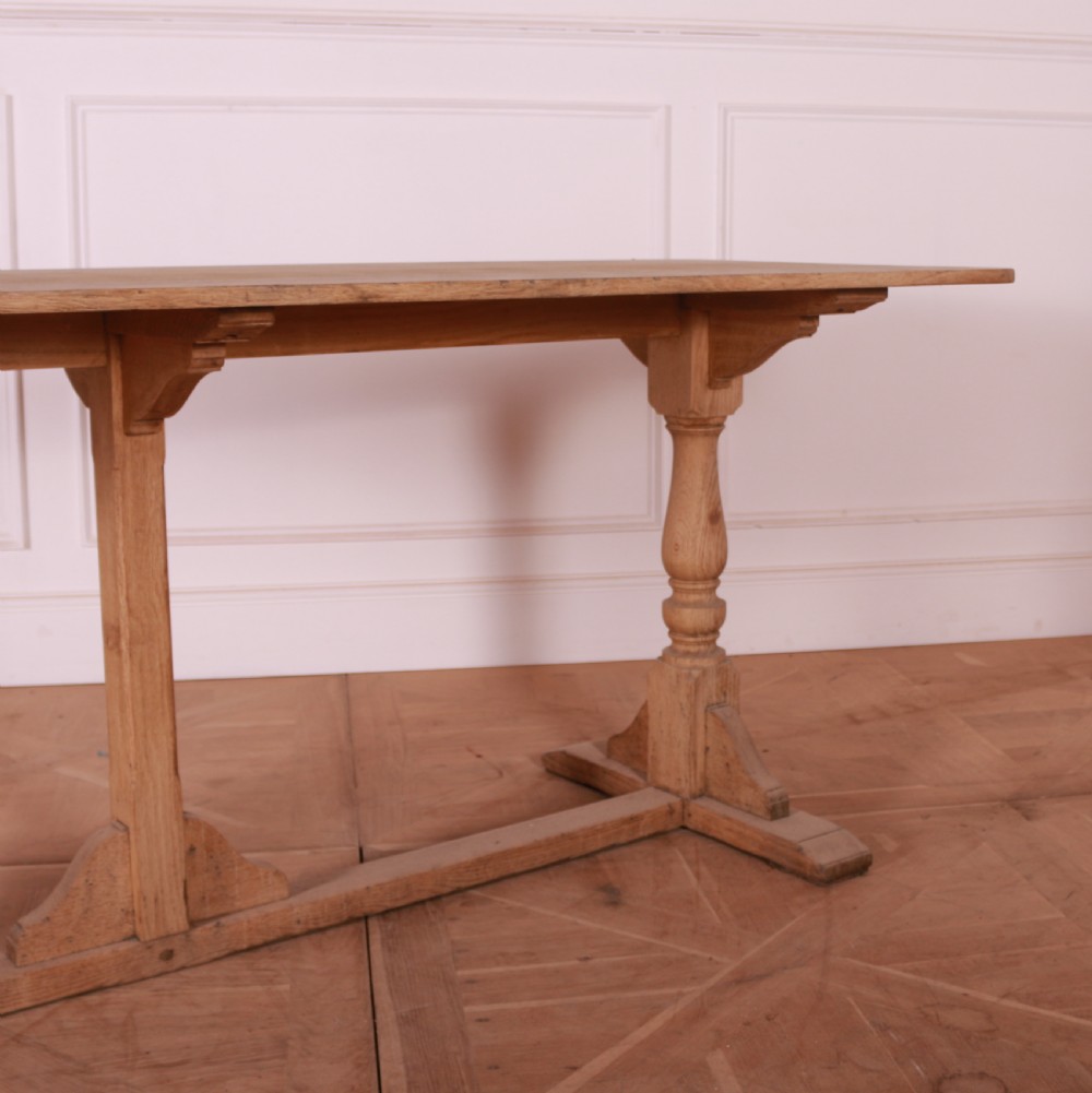 Bleached Oak Trestle Table View IV