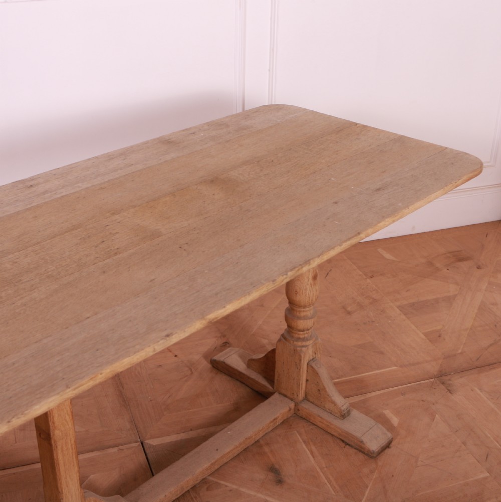 Bleached Oak Trestle Table View V